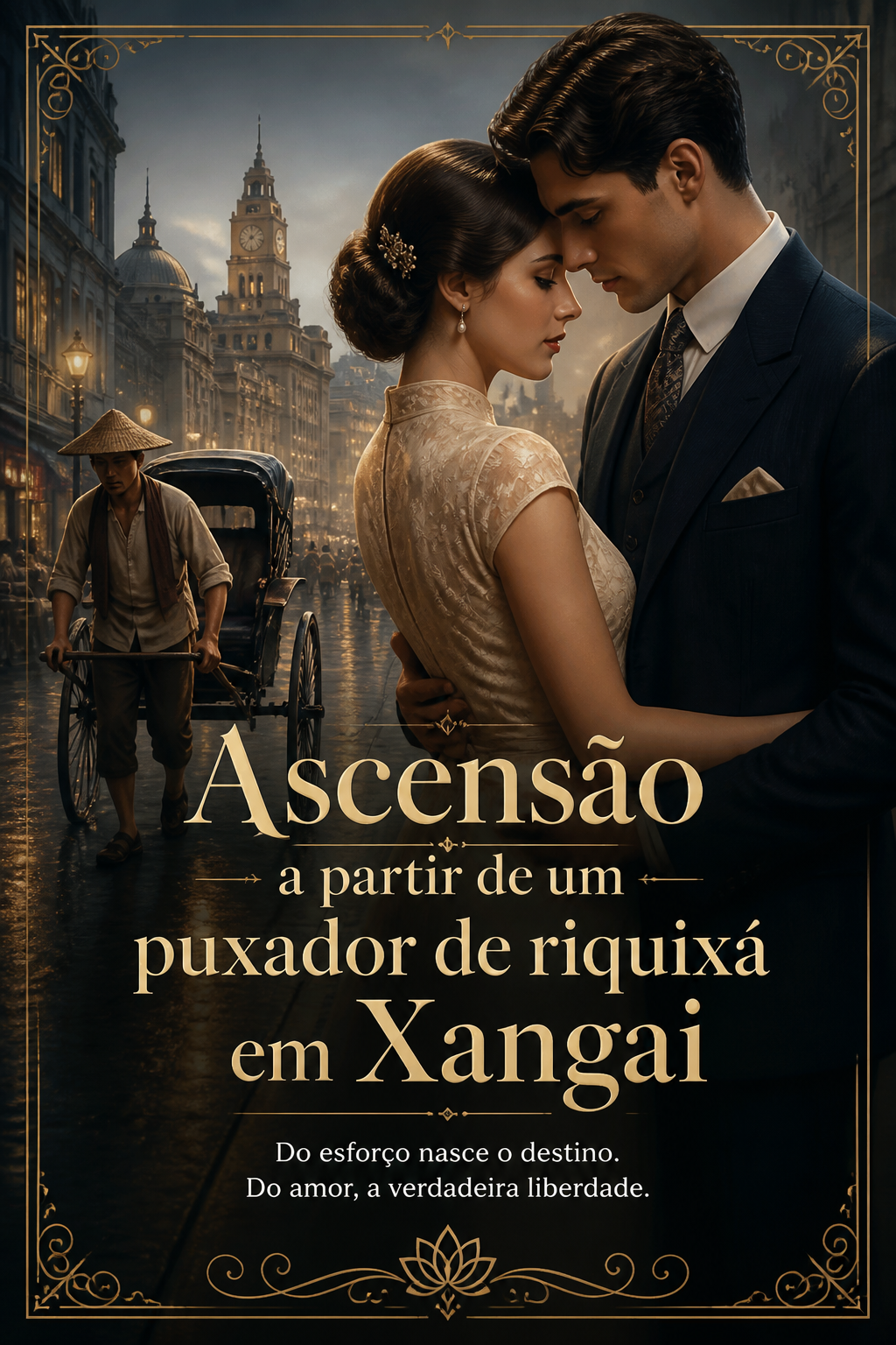 Ascensão a partir de um puxador de riquixá em Xangai